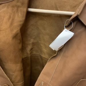 MenLT weight leather chamois jacket